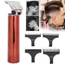 Waterproof Electric Hair Trimmer with LCD Display, Red, 5W