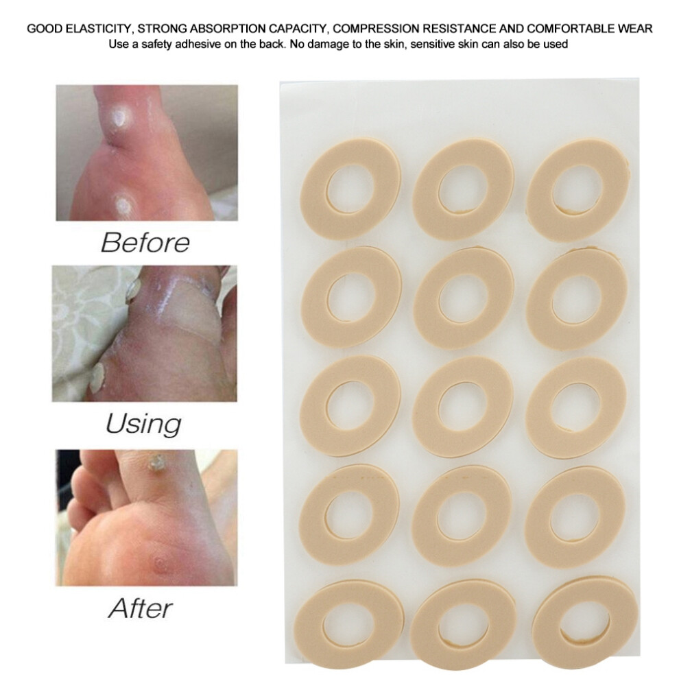 15Pcs Foot Corn Removal Plasters Large Oval Shape Callus Pain Relief