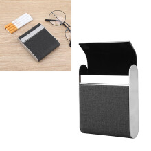 Portable Cigarette Case Holds 20 Cigarettes, Black, 9.5x8.2cm