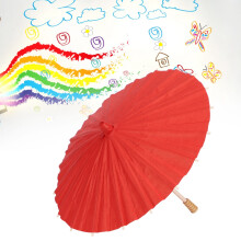 Red Blank Paper Umbrella for Painting Kids