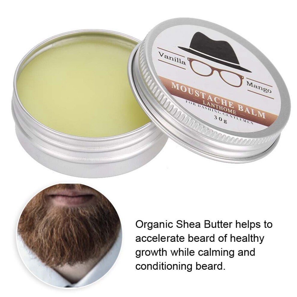 Men's 30g Beard Grooming Wax, Moisturizing Mustache & Styling Wax