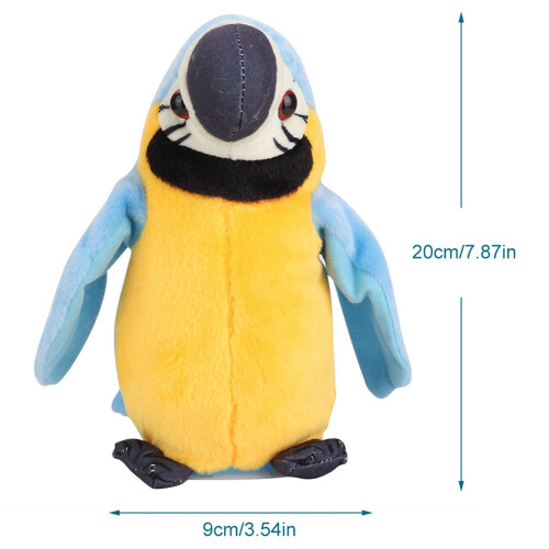 Parrot Plush Talking Toy 3AAA 2091 cm Blue 1