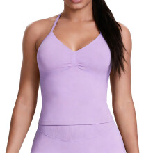 Women’s Longline Strappy Sports Bra Workout Top-Lavender XXL