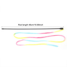 Interactive Cat Teaser Stick Toy with Rainbow Color – 48cm Long
