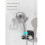 Support de douche sans perçage avec rotation à 360 degrés,-Noir 6
