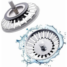 Pack Sink Strainer Stopper, 84mm Replacement Sink Drain Stopper, Stainless Steel Sink Strainer Stopper for Kitchen or Bathtub, Shower, Basin Tray