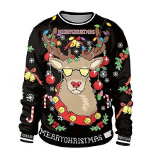 (2XL,SB102-005)Unisex Ugly Christmas Sweatshirt Funny Design Pullover Sweater for Xmas Holiday Party 2023
