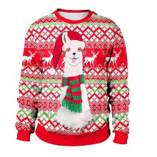 (M,SB102-001)Unisex Ugly Christmas Sweatshirt Funny Design Pullover Sweater for Xmas Holiday Party 2023