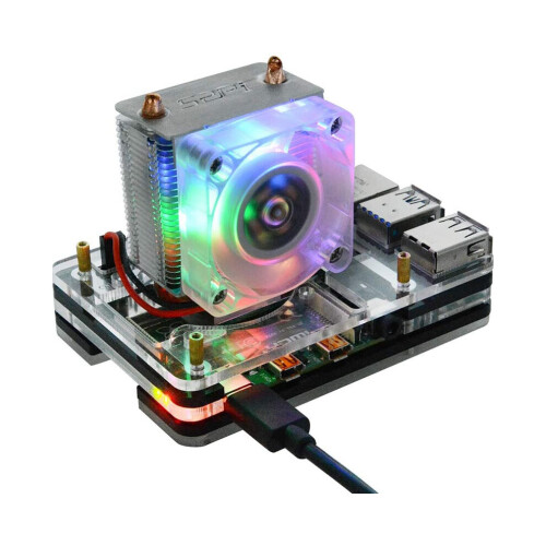 for Raspberry Pi 4 Case with Ice Tower Cooler CPU Fan,with Fan Heat ...