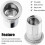 100pcs M6 Flat Head Threaded Rivet Nut, Stainless Steel Threaded Rivet Nuts, Threaded Inserts Assortment for Plastic Mental (12mm  15mm) 3