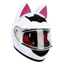 (M,G)Motorcycle Helmet Full Face Cat Ear Detachable DOT Certification Safety Moto Helmet For Women Men Breathable Gift For Girlfriend