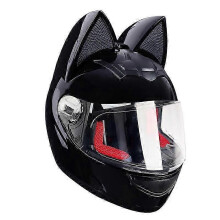 (M,K)Motorcycle Helmet Full Face Cat Ear Detachable DOT Certification Safety Moto Helmet For Women Men Breathable Gift For Girlfriend