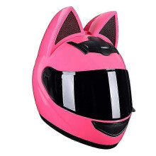 (XL,D1)Motorcycle Helmet Full Face Cat Ear Detachable DOT Certification Safety Moto Helmet For Women Men Breathable Gift For Girlfriend