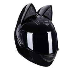 (L,B1)Motorcycle Helmet Full Face Cat Ear Detachable DOT Certification Safety Moto Helmet For Women Men Breathable Gift For Girlfriend