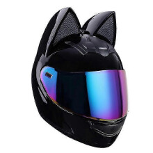 (S,M)Motorcycle Helmet Full Face Cat Ear Detachable DOT Certification Safety Moto Helmet For Women Men Breathable Gift For Girlfriend