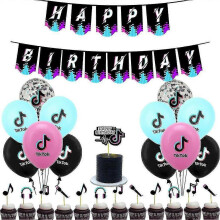 28pcs Happy Birthday Balloons Kit Latex Balloons Confetti Balloon