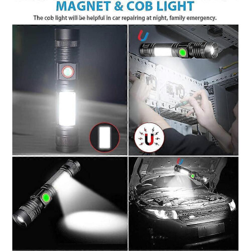 Led Torch Led Flashlight Adjustable Focus Handheld Torches Super Bright Pocket 1