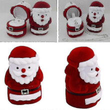 Christmas Santa Claus Style Boxes Organizer Ring Earrings Pendant Storage Packing Box - DD