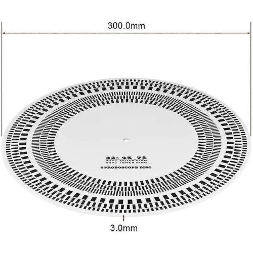 Profesional LP Vinyl Phono Speed Test Disk, LP Vinyl Turntables Record Tachometer Calibration Disc - DD01
