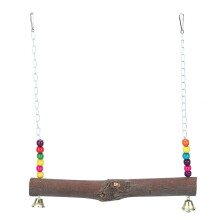 Natural Wood Chicken Swing Hanging Toy for Hens Cock Macaw 34x31.2x3.4 cm
