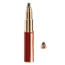 (Red) PPainless Electric Nose Hair Trimmer for Men & Women - 2-in-1 Eyebrow Nose Clipper Washable Trimming Tool