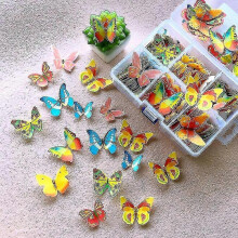 100pc Edible Flowers for Cake Decorations Cake Idea Decoration Wedding Party (color)