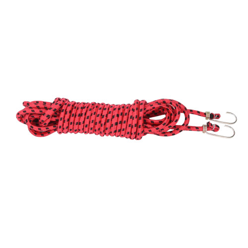Extrem starker roter Gummiseil mit Haken, 10m, Modell D008 1