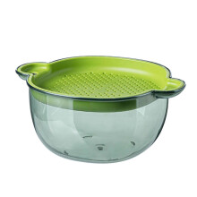 Home Gadgets Large Kitchen Strainer Colander Bowl Set, Double-layer Plastic Vegetable Washing Basket, Bowls for Cleaning Washing Mixing, Detachable