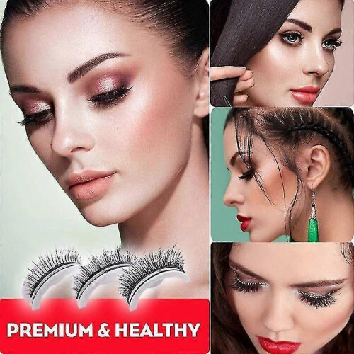 (Nturl) Reusable Self-adhesive Eyelashes With Natural Look Washable Glue Free Waterproof 2