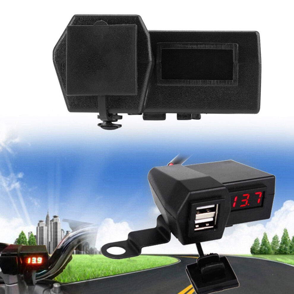 Motorbike 4-In-1 Cigar Lighter Socket With Dual Usb Led Voltmeter Robust Build 3431393339458