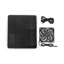 Solar Panel Fan 10w Waterproof Mini Solar Powered Fan Exhaust Ventilator for Houses, Greenhouses, S