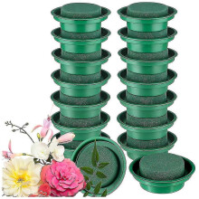 16packs Floral Foam Rounds In Bowls Diy Flower Arrangement Kit Green Round Wet Flower Foam Blocks F (haoyi)