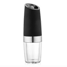 Electric Salt And Pepper Mill,gravity Activated Automatic Adjustable Coarseness Ceramic Mechanism One-handed (black)