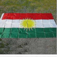 Custom Kurd Kurdish National Flag 90x150cm Hanging Polyester Red White Green Kurdistan Flags for Decoration Banner C-y -t