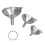 3pcs Multi Function Kitchen Tools Dry Stainless Steel Funnel Transferring Liquid 1