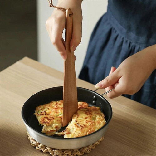 Wood Tableware Spatulas Kitchen Gadgets Triangular Cooking Spatula Portable Outdoor Camping Utensil 2