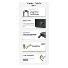 IP67 Waterproof for Tuya Fingerprint Smart Padlock Cabinet Lock Cabinet Lock Anti-Theft Luggage Lock