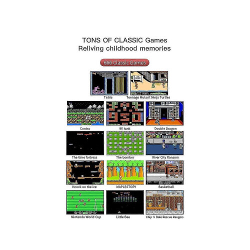 G5 Retro Console Handheld Game Player 3.0 Inch Pocket Game Controller Built-In 500 Games Double Mod 2