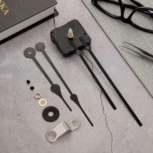 Long Wave Clock Replacement Movement Quartz DIY Wall Clock Movement with 2 Pairs of Hands - DD01 1