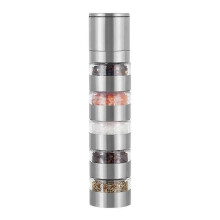 Pepper Grinder, Salt and Pepper Ginder, Stainless Steel Spice Grinder, Multi-Layer Manual Pepper Mill, Spice Crusher A