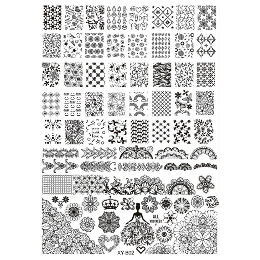 Nail Art Stamping Plate Set 3pc