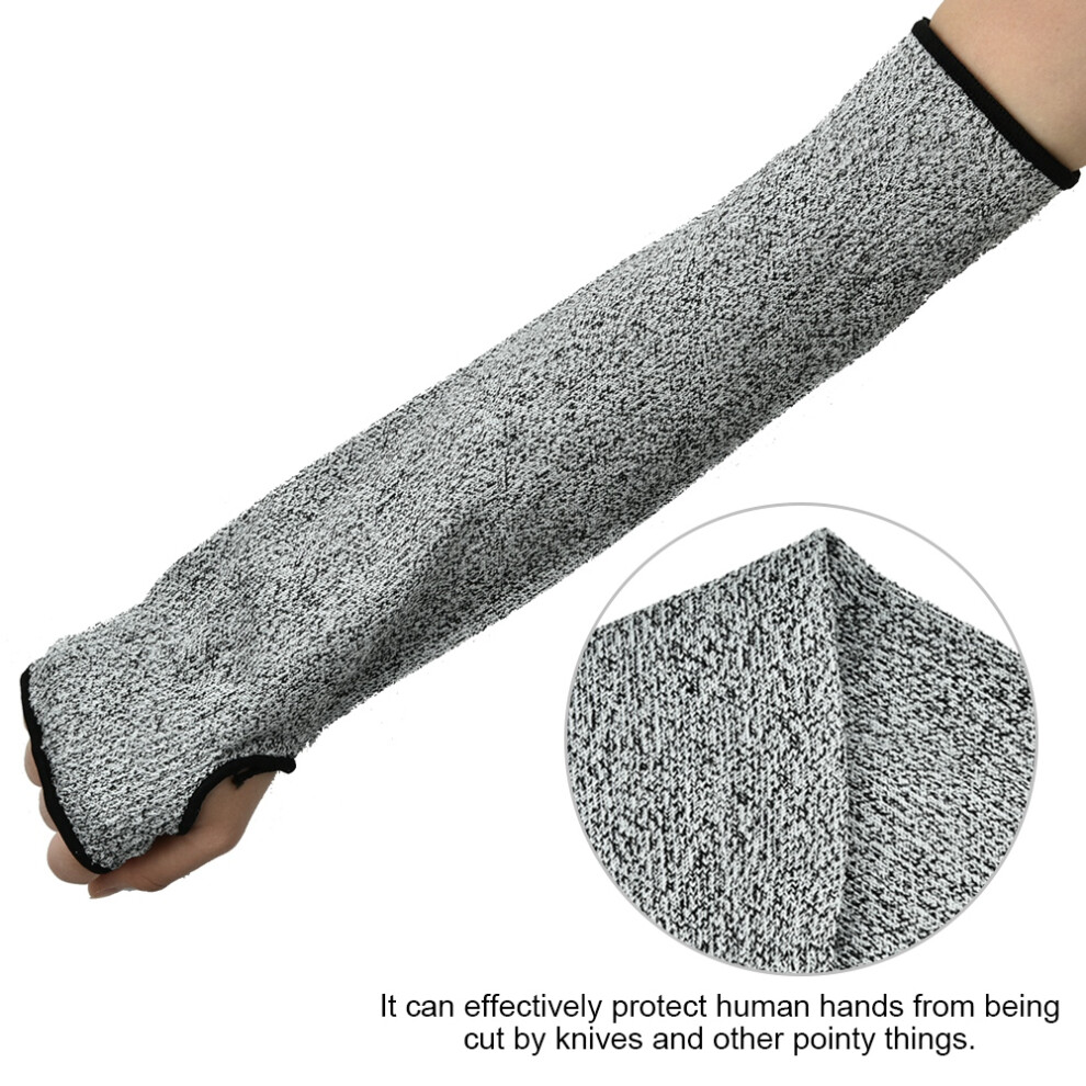 45Cm Arm Protection Sleeve, Cut-Resistant, Abrasion-Resistant Gray 9381393342139