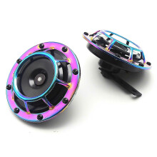 2pcs 125mm 12v Electric Car Horn Super Loud High Tone/low Tone Twin Horn Kit with Protective Grill for Motorcycles Cars G