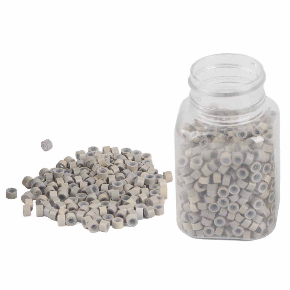 Unisex 1000Pcs Silicone Lined Micro Hair Extension Rings For Blonde Hair