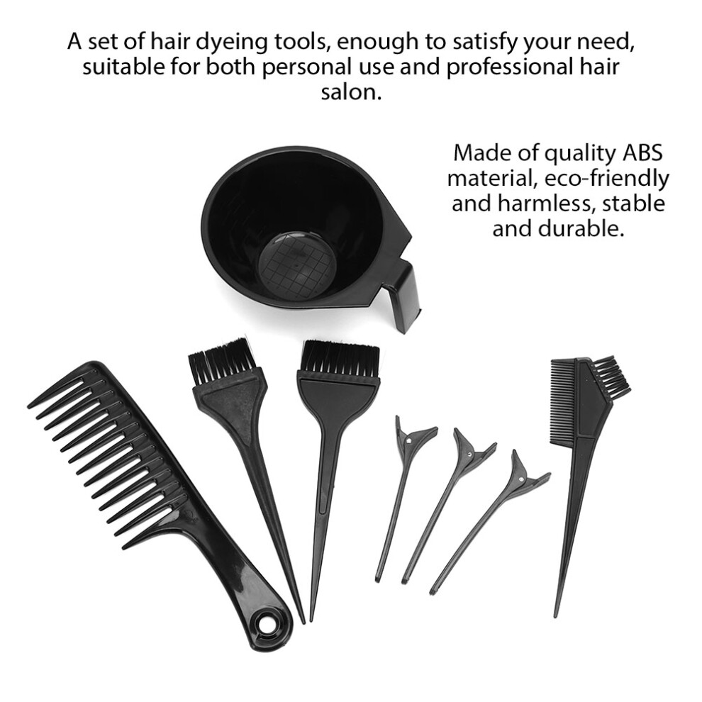 Durable ABS Hair Dyeing Kit 8pcs