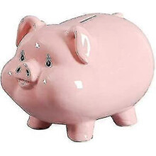 Ceramics Pink Pig Girls Piggy Bank for Adults,alcancias De Dinero Para Adultos Nios,saving Money Bank for Kids,coin Counter Jar,savings Banks,piggy Ba