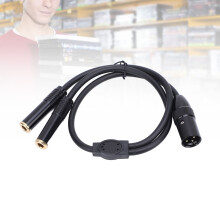 3-Pin-XLR-Stecker (männlich) auf Doppel-6,35-mm-Stereostecker Splitter-Kabel 1,8 m