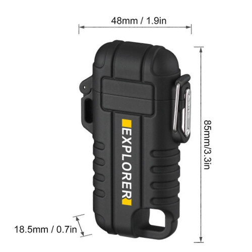 Electric Lighter Portable Windproof USB Rechargeable Lighter Igniter 2