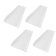 4pcs White Plastic Downspout Splash Blocks 41.4cm Extenders