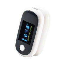 Rechargeable USB Fingertip Pulse Oximeter SpO2 Monitor Oxygen Saturation Monitor Pulse Rate Measuring Gauge Device White